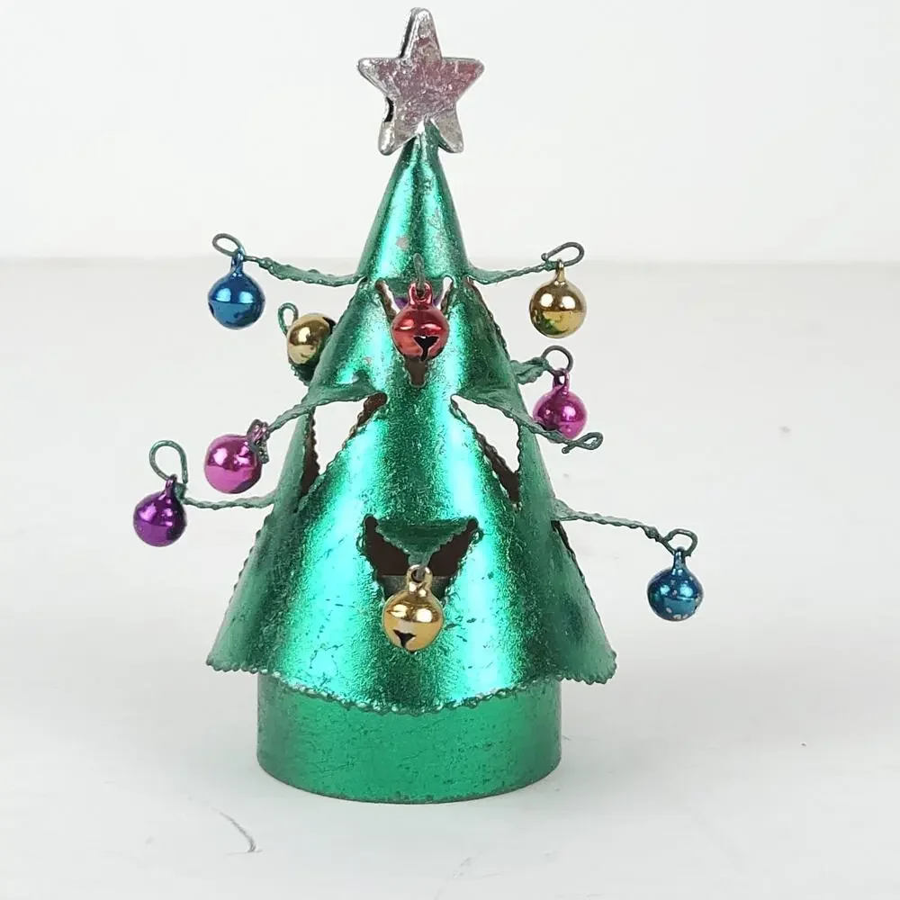 VTG Pier 1 Metal Christmas Tree Place Card Holder Ornament Whimsy Festive 4